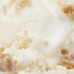 Vanilla ice cream with cookie chunks.