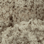 Close-up of cookies and cream texture.
